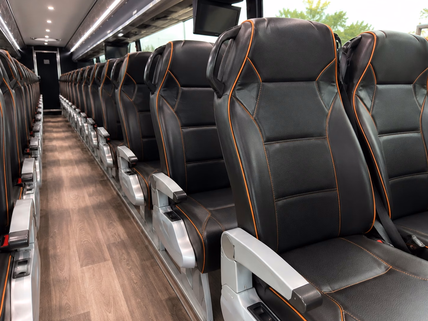 tampa charter bus interior
