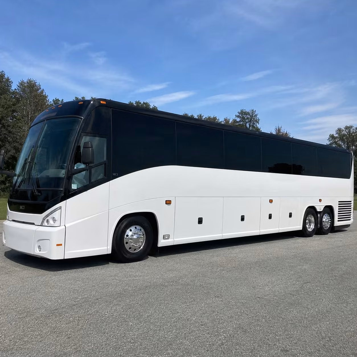 tampa charter bus rental exterior