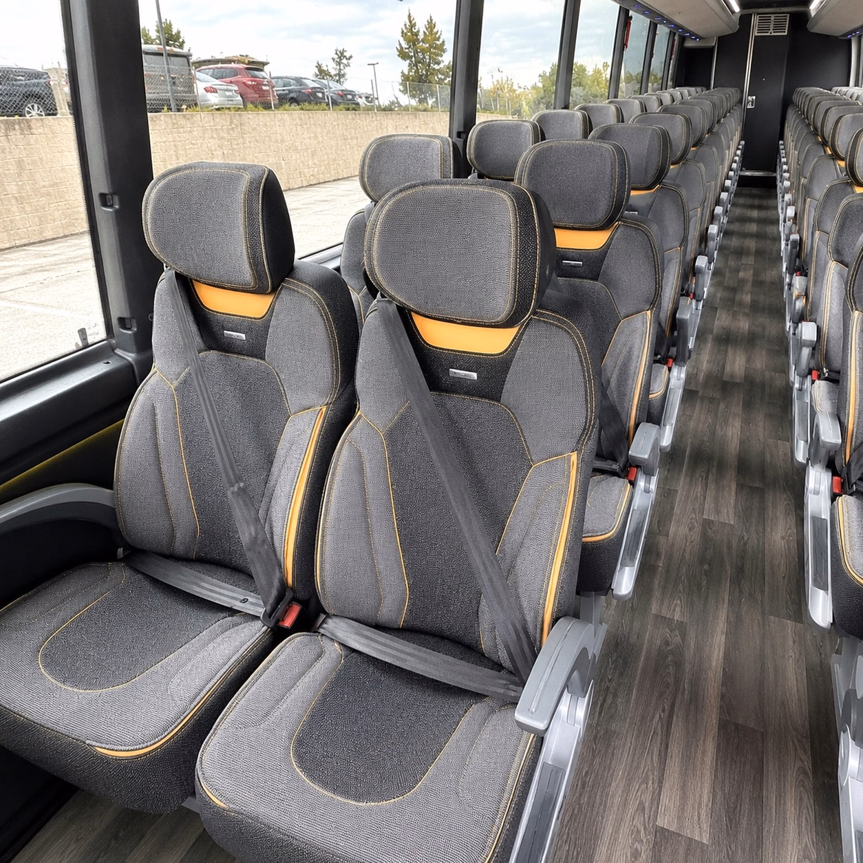 tampa charter bus rental inside